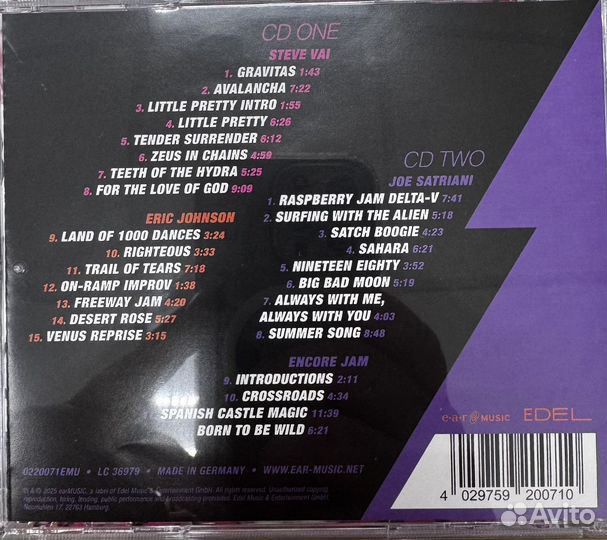 Cd диски с музыкой G3 Vai Satriani Johnson