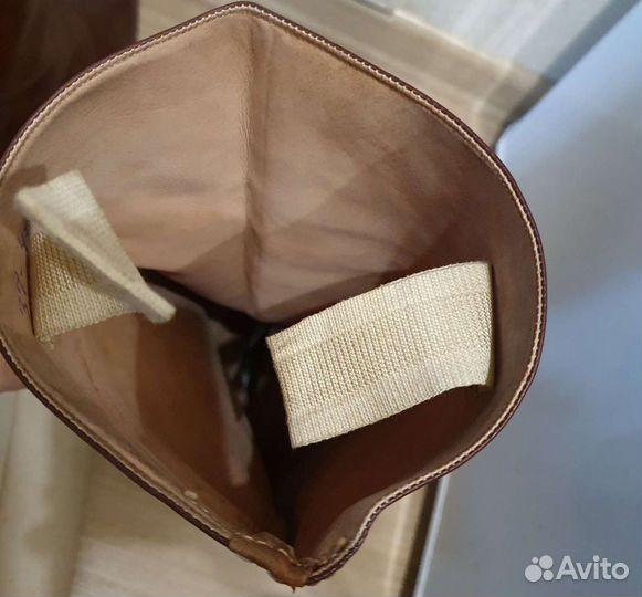 Коричневые хромовые сапоги немецкие гдр