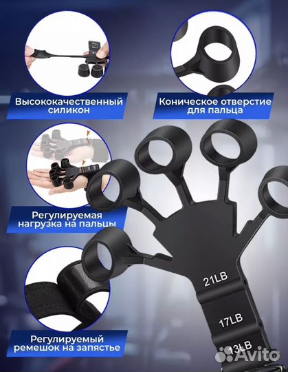 Эспандер кистевой с фиксатором антистресс