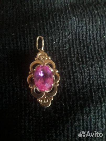 Кулон серебро с позолотой