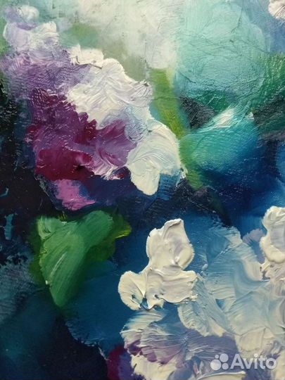 Картина маслом на холсте цветы