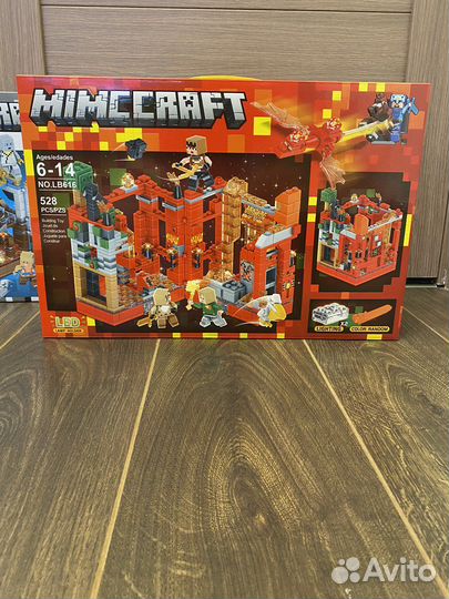 Конструктор майнкрафт с LED подсветкой