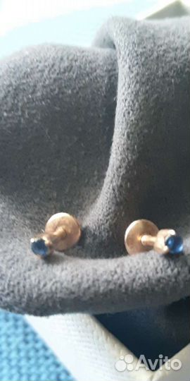 Золотые серьгИ с сапфирами