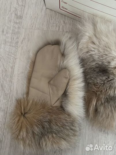 Шапка и варежки из рыси меха Екатерины