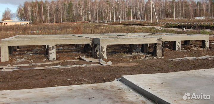 Фундамент на забивных жб сваях