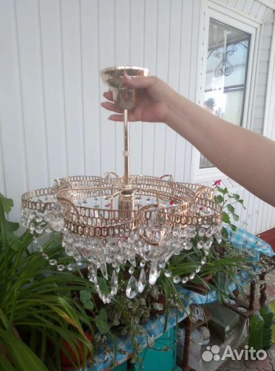 Люстра СССР стекло