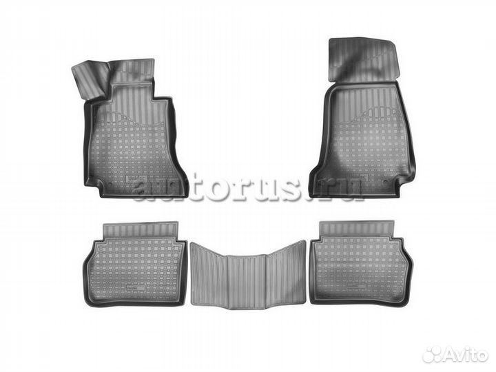 Коврики в салон 3D резина MB E, w213 sd, 2016- чер