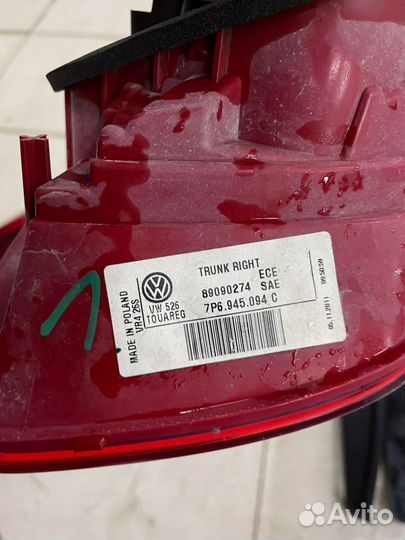 Фонарь Volkswagen Touareg NF/FL