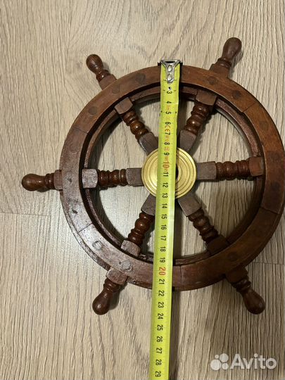 Штурвал деревянный для декора
