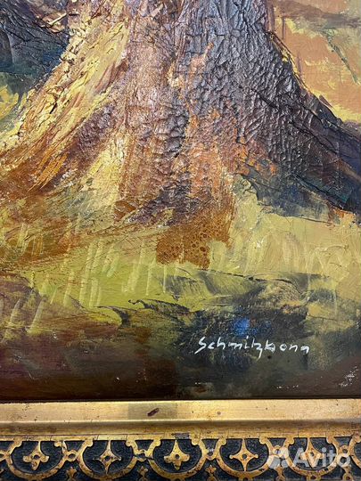 Антикварный пейзаж «Стога сена»