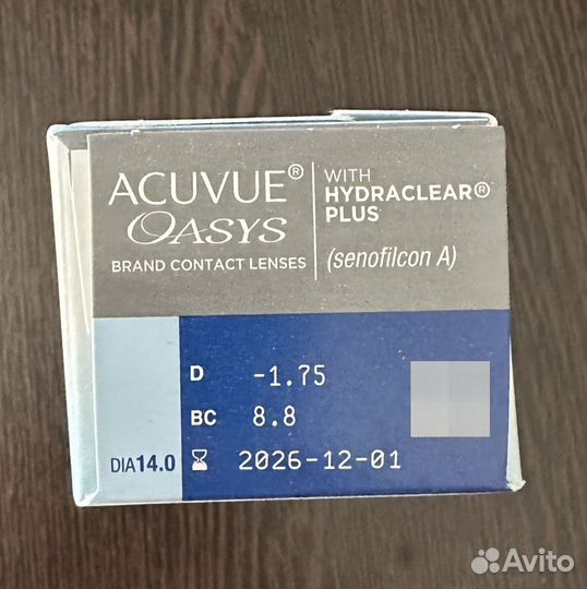 Контактные линзы Acuvue Oasys -1.75