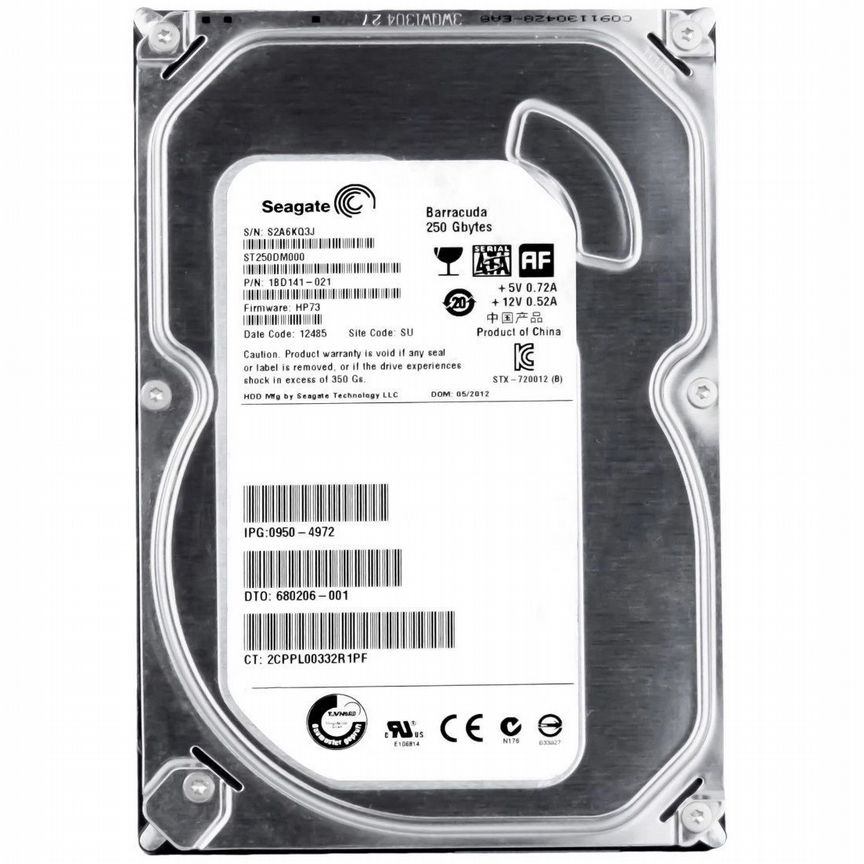 [680206-001] Жесткий Диск Hp 250gb Sata2 3,5" Hdd 680206-001