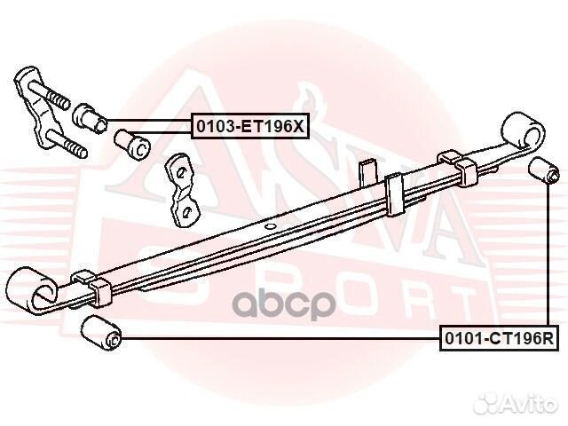 Сайлентблок рессоры 0101-CT196R asva