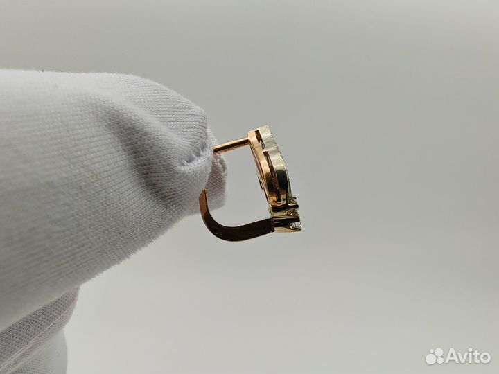Пара серёг 583 пробы с бриллиантами. Рассрочка
