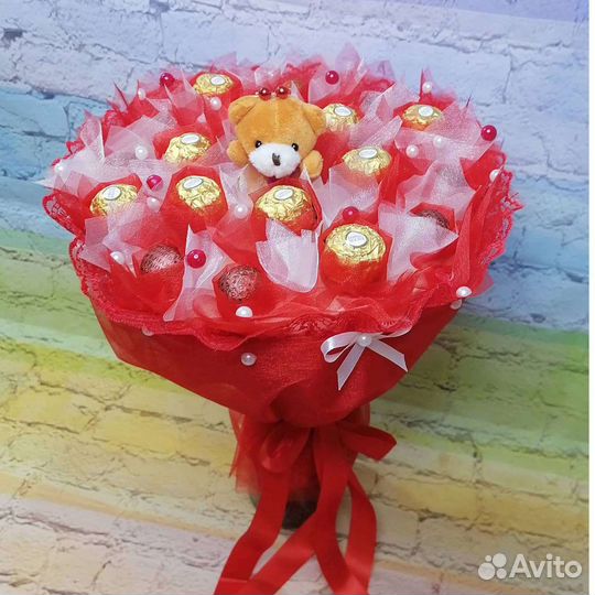 Съедобные букеты, букет из конфет, подарок