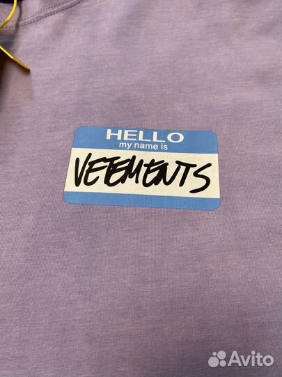 Футболка Vetements оверсайз Hello (унисекс)