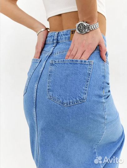 Юбка джинсовая миди (макси)