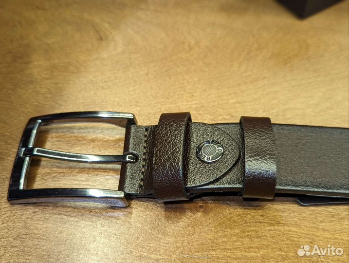 Кожаный мужской ремень(коричневый)