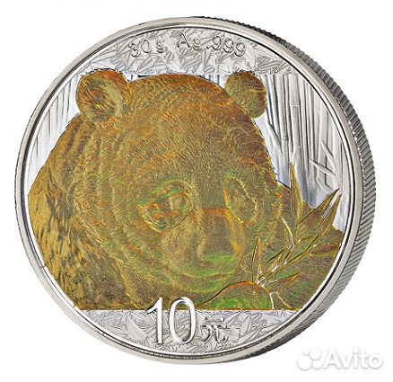 Набор 4 монеты Панды серебро Китай 2018 год футляр