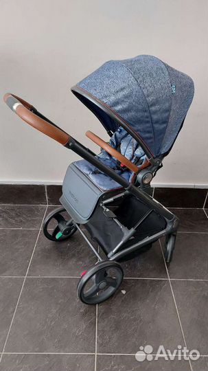 Коляска прогулочная лёгкая, большие колёса, реверс