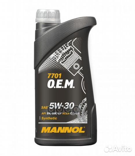 Масло моторное 5W30 mannol 1л синтетика 7701