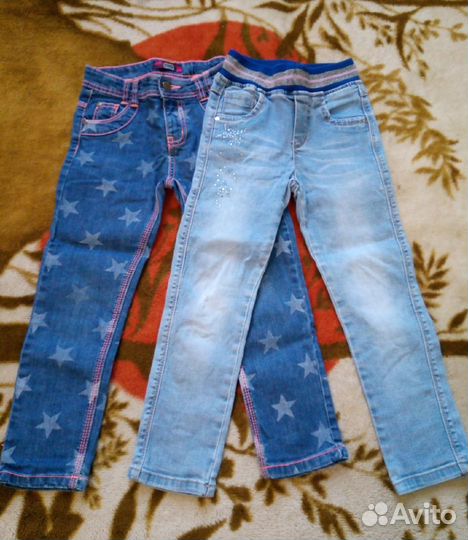 Джинсы для девочки 110р