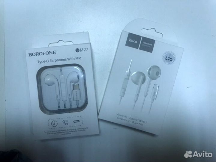Гарнитуры с разъемом Type-C(hoco/borofone)