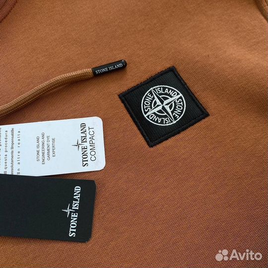 Толстовка мужская stone island коричневая