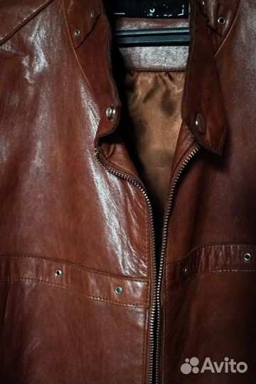 Кожаная куртка мужская 52 54