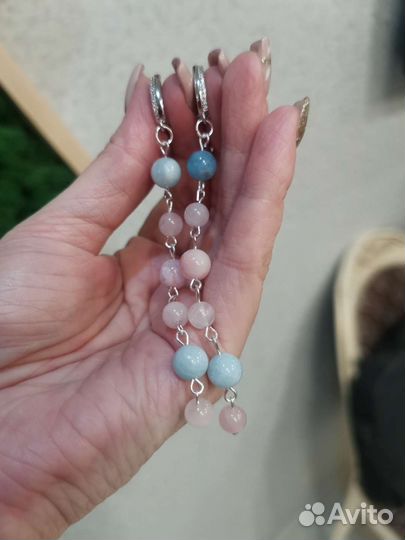 Серьги из натуральных камней