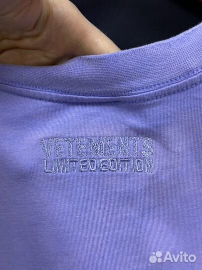 Футболка Vetements oversize Hello my name унисекс