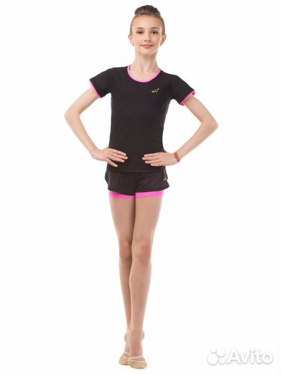 Шорты solo RG768.0-11 чёрный/розовый (р. 44)