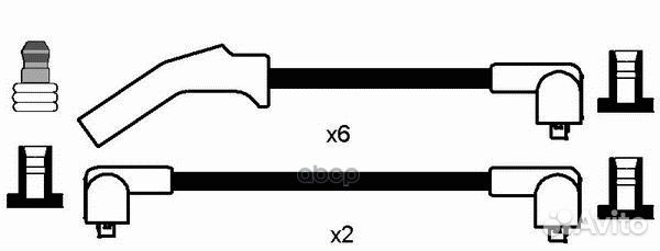 Комплект проводов зажигания 7406 NGK