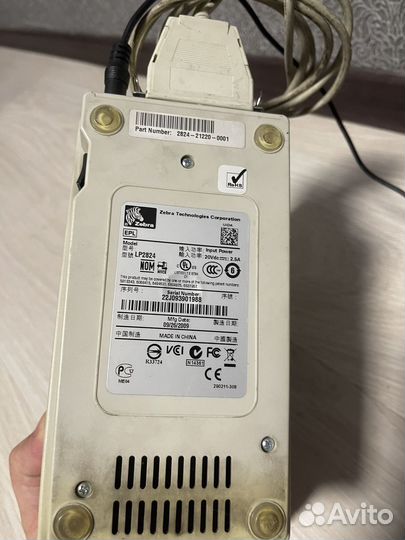 Термопринтер этикеток zebra LP2824