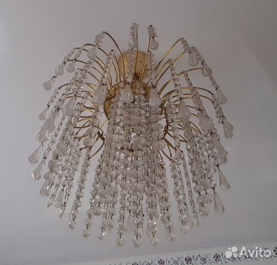 Люстра хрустальная чехословакия