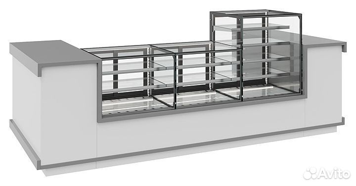 Витрина кондитерская встраиваемая Carboma KC71-130