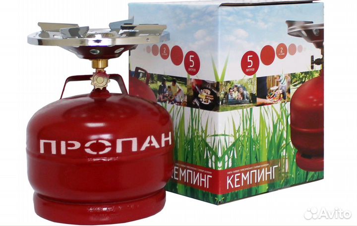 Горелка газовая с баллоном 5 л Кемпинг