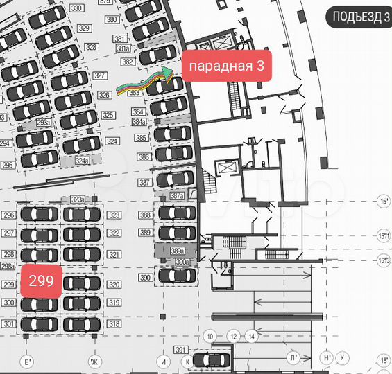 Машиноместо, 13 м²