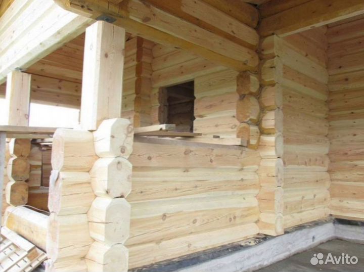 Сруб ручная рубка лафет