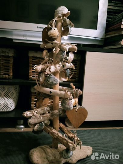 Елка новогодняя, дизайн в морском стиле