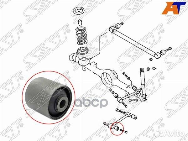 Сайлентблок задней продольной тяги mitsubishi