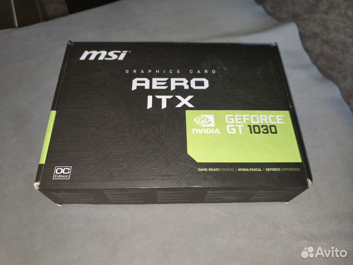Видеокарт MSI GeForce GT 1030 aero ITX ocgddr 52gb