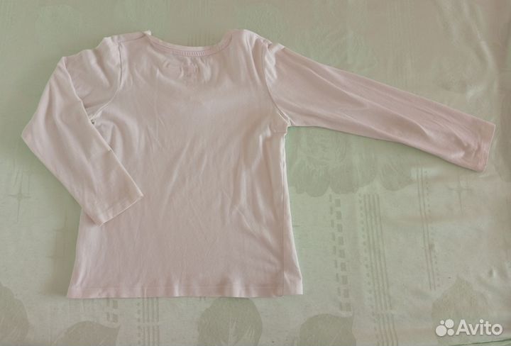 Лонгслив для девочки с рисунком 116 рост, б/у