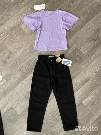 Бронь Джинсы, футболка на 140-146см новые