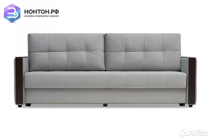 Диван еврокнижка Инсайд 3-х местный серый