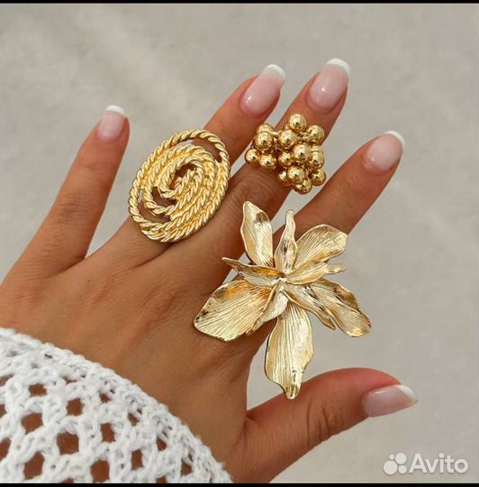 Трендовые массивные кольца в золоте и серебре