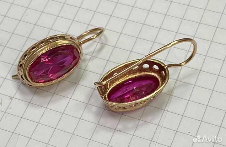 Серьги золотые 583 проба