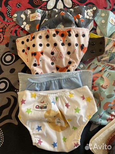 Многоразовые подгузники и вкладыши пакетом