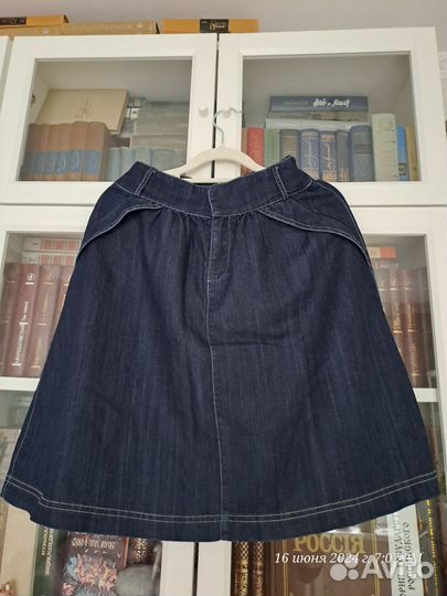 Юбка джинсовая, лёгкая, х/б, 36р(42 RUS ), Oodjii