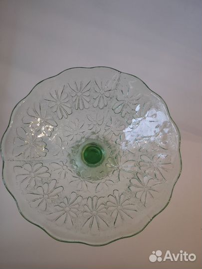 Ваза -конфетница медовое стекло